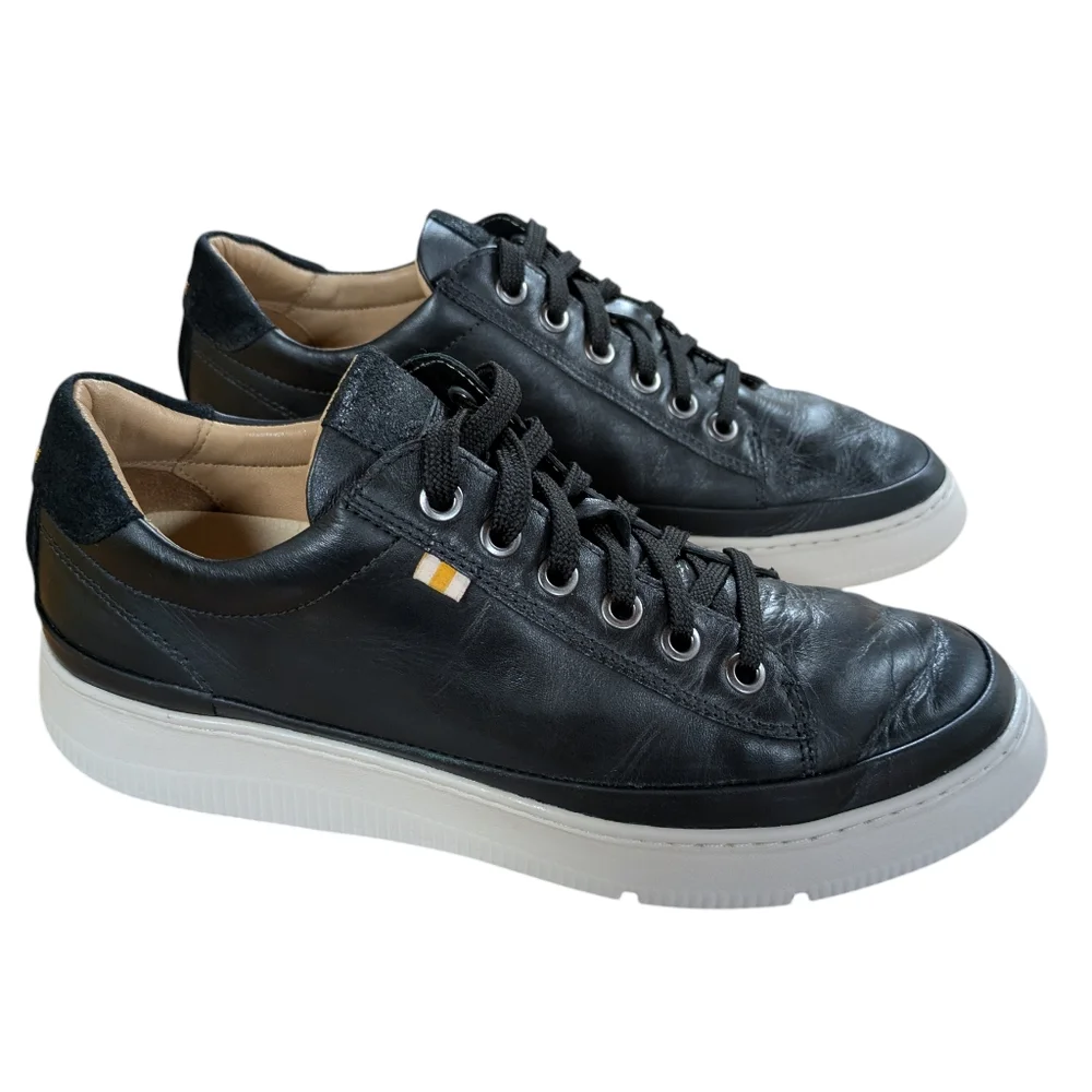 Samuel Hubbard Featherlight Laguna Sport Black Leather Sneakers Size 7 - Picture 2 of 13